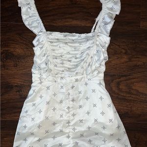 The JetSet Diaries X Free People White Ruffle Boho Rhapsody Romper XS $278